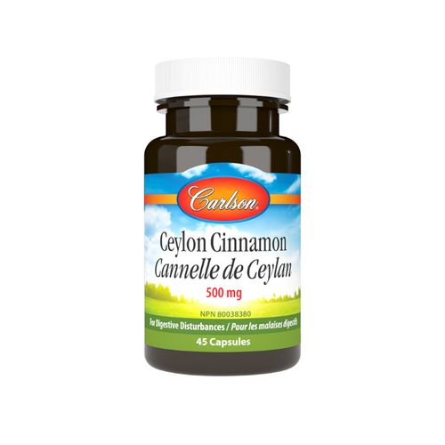 Carlson Laboratories, Ceylon Cinnamon, 500mg, 45 Softgels