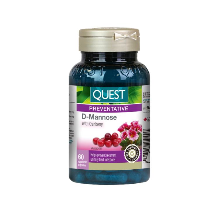 Quest, D-Mannose with Cranberry, 60 Vcaps