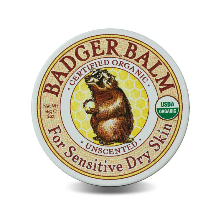 美国Badger贝吉獾有机护手膏 无香版 56克大罐装 抚平软化皲裂粗糙风化皮肤 敏感肌肤专用