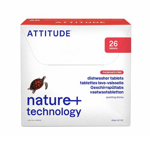 Attitude, NATURE+ Dishwasher Tablets, 26 Counts