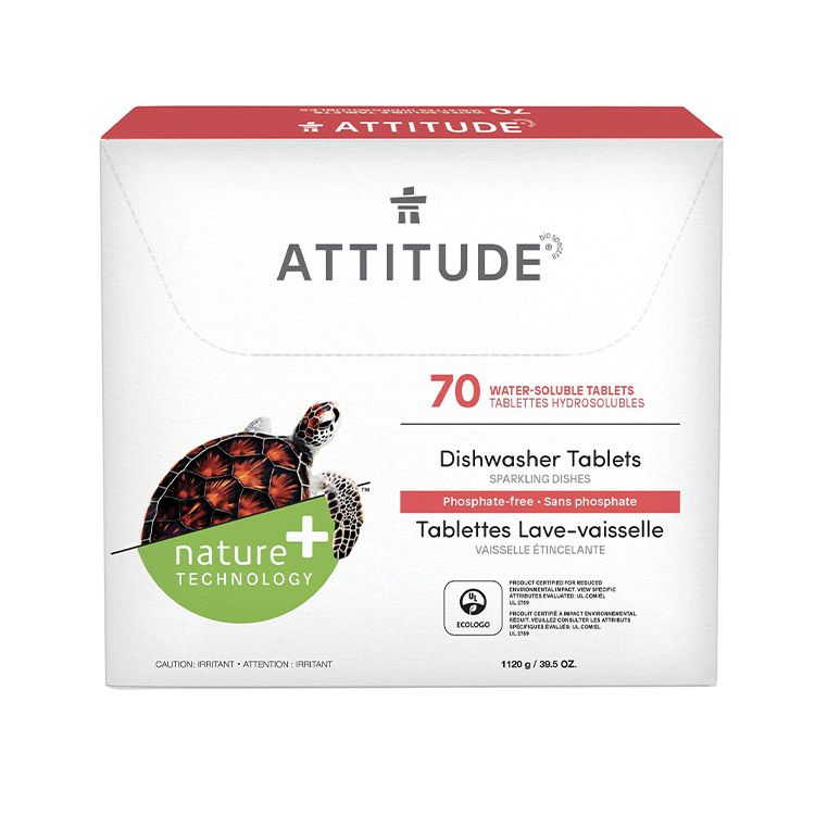 Attitude, NATURE+ Dishwasher Tablets, 70 Counts