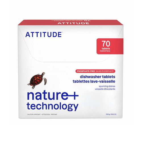 Attitude, NATURE+ Dishwasher Tablets, 70 Counts