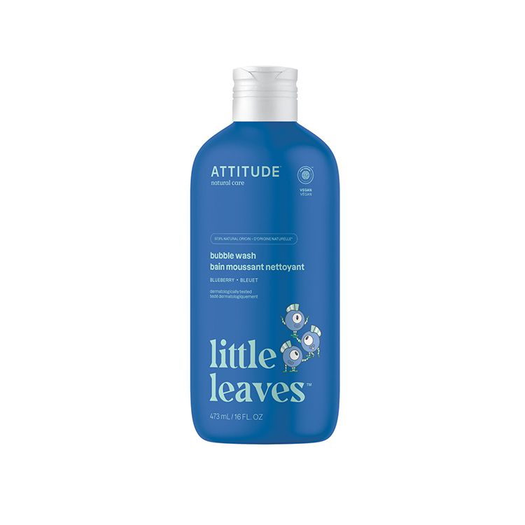 加拿大Attitude天然儿童泡泡洗浴液 蓝莓香味 little leaves蓝莓叶萃取精华系列 ECOLOGO认证