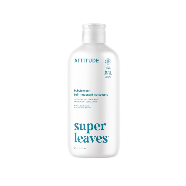 Attitude, Super Leaves Bubble Wash, Unscented, 473ml