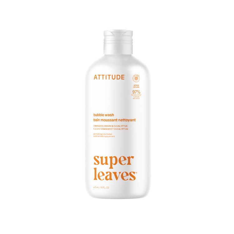 Attitude, Super Leaves Bubble Wash, Orange Leaves, 473ml