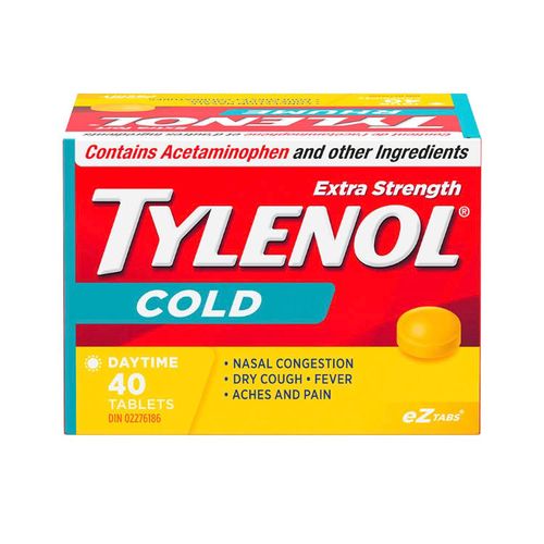 美国Tylenol泰诺对乙酰氨基酚 感冒加强款 日间片40片