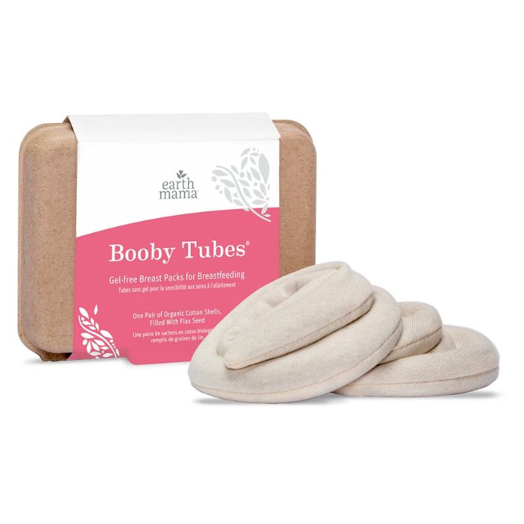 Earth Mama, Booby Tubes, Gel-free Breast Packs for Breastfeeding, 1 Pair