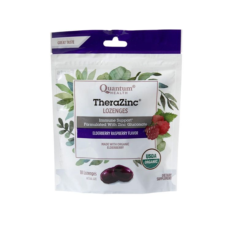 Quantum Health, Therazinc Lozenges, Elderberry, 18s