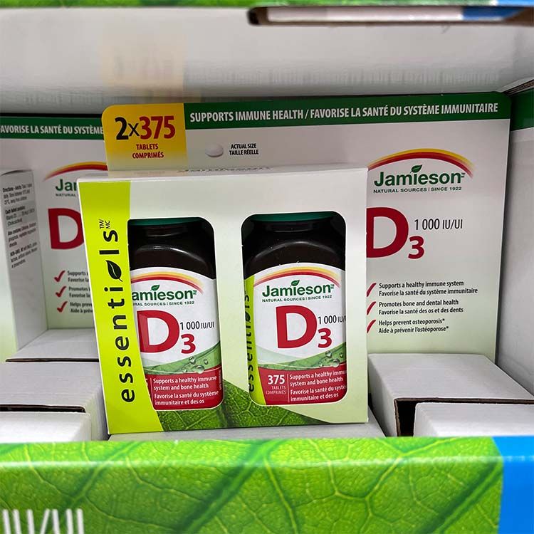 Buy [Costco] Jamieson Vitamin D3 1000 Iu 375 Tablets X 2 Pack for 16.