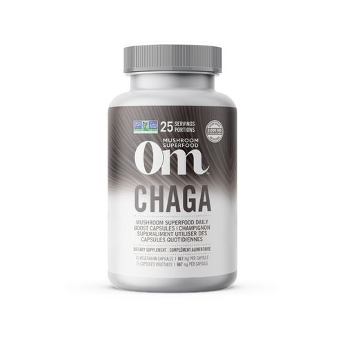 OM Mushroom, Chaga, 667mg, 75 Vcaps