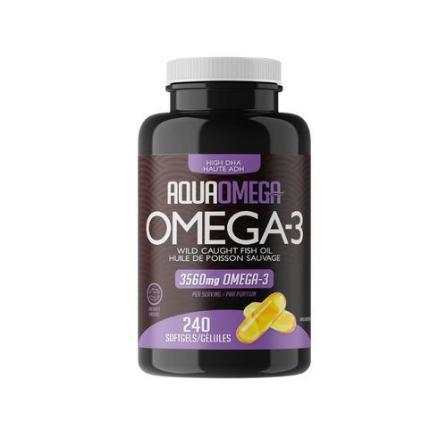 AquaOmega, High DHA Omega-3, 240 Softgels