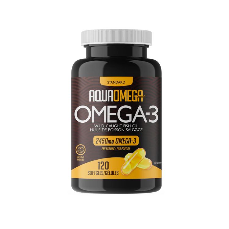 加拿大AquaOmega标准版鱼油胶囊 120粒 提升免疫 改善三高 甘油三酸酯形式