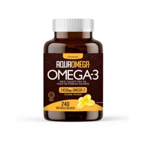 加拿大AquaOmega标准版鱼油胶囊 240粒 提升免疫 改善三高 甘油三酸酯形式