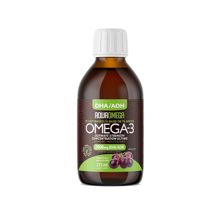 AquaOmega, Plant Based Omega-3, Grape, 225ml
