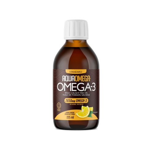 AquaOmega, Standard Omega-3, Lemon, 225ml
