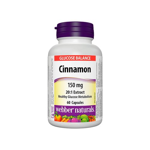 Webber Naturals ,Cinnamon, 150 mg, 60 Capsules