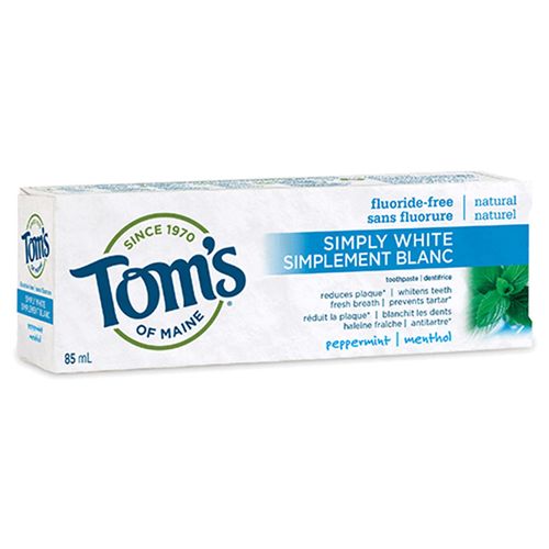 Tom's of Maine, Simply White Toothpaste Peppermint, 85ml