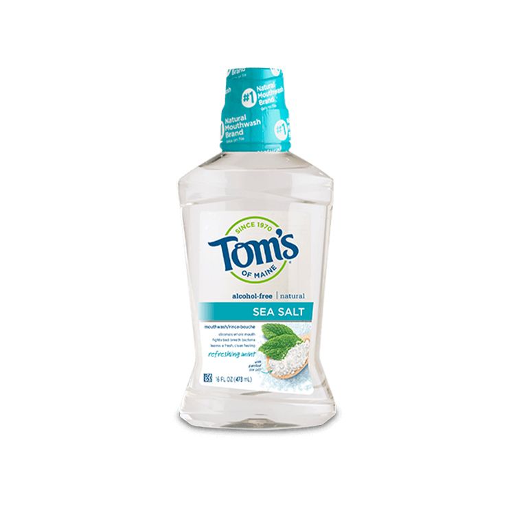 美国Tom's of Maine天然海盐无氟无醇漱口水 清新薄荷 抑菌清新口气