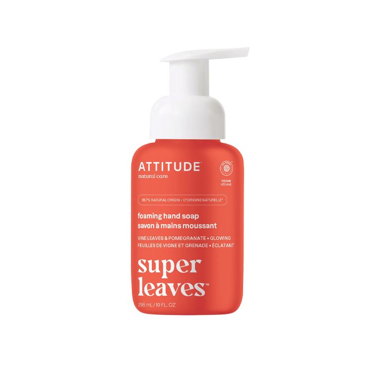 Attitude, Super Leaves, Foaming Hand Soap, Vine Leaves and pomegranate, 295ml
