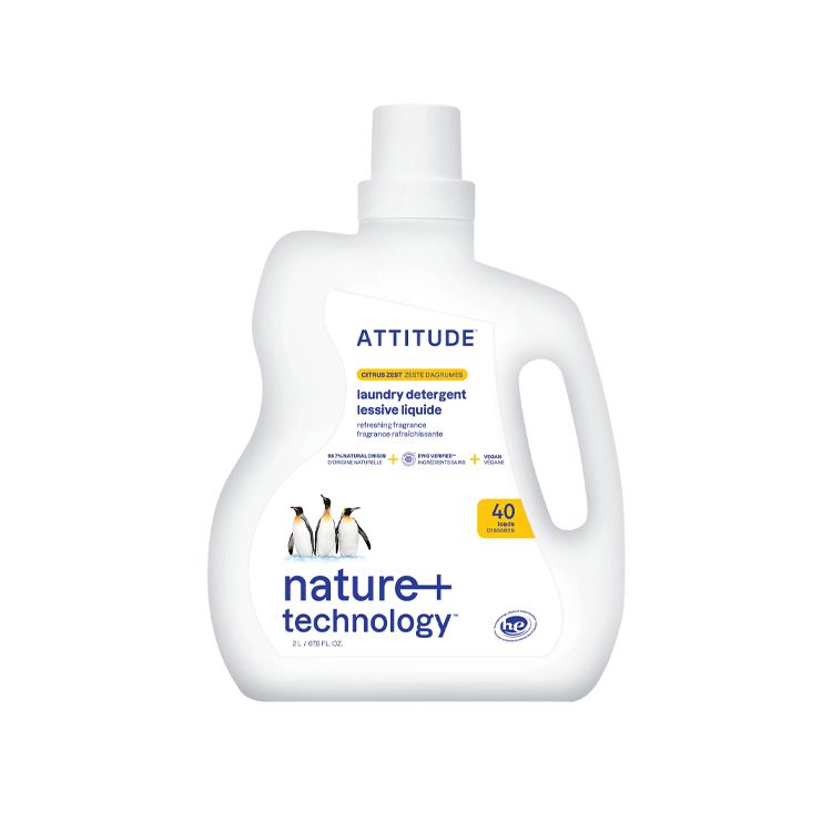 Attitude, Laundry Detergent, Citrus Zest, 40 loads