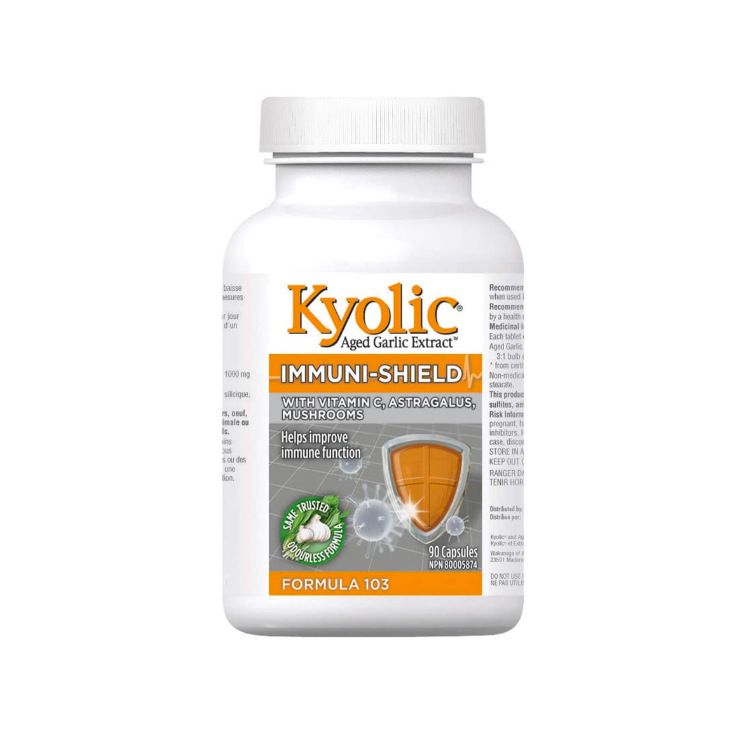 美国Kyolic有机陈化大蒜提升免疫胶囊 90粒 添加维生素C/蘑菇混合物/黄芪/锌 全面提升免疫