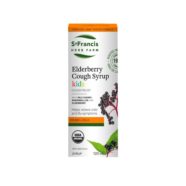 St Francis Herb Farm, Elderberry Cough Syrup, Kids, 120 ml