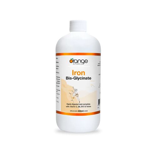 Orange Naturals, Iron Glycinate Liquid, 450ml