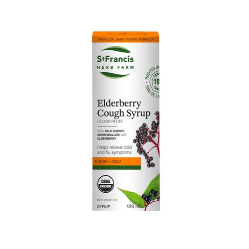 St Francis Herb Farm, Elderberry Cough Syrup, Adults, 120 ml