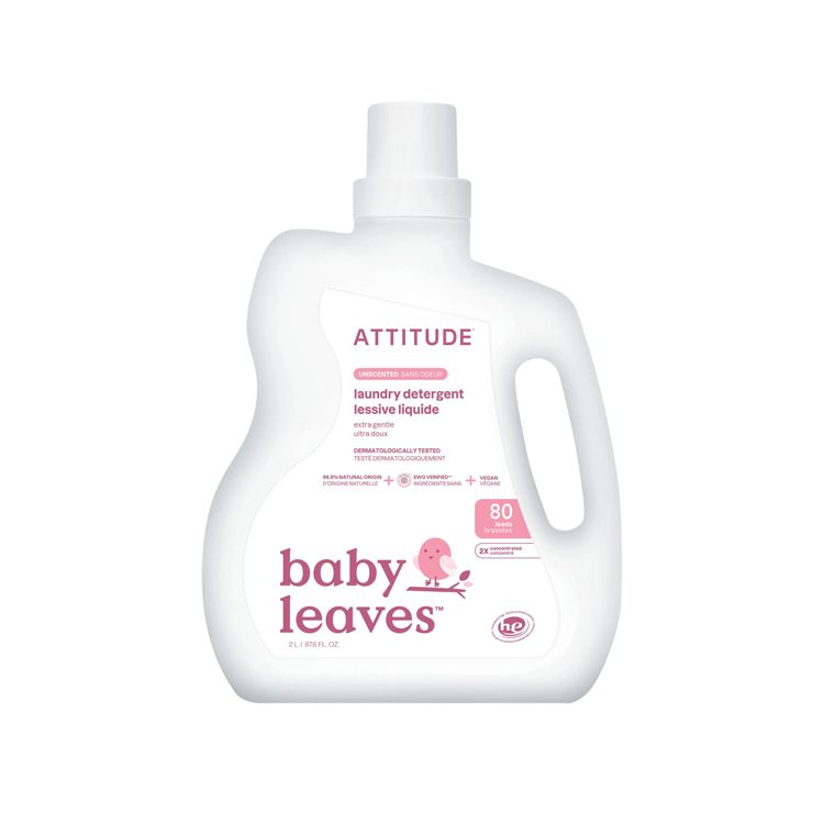 Attitude, Baby Laundry Detergent, Fragrance Free, 80 loads