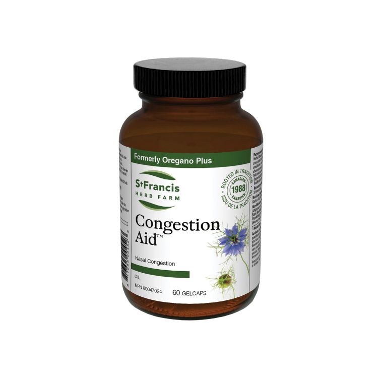 St Francis Herb Farm, Congestion Aid, Formerly Oregano Plus, 60 Capsules - St. Francis | Lifeplus Natural Health