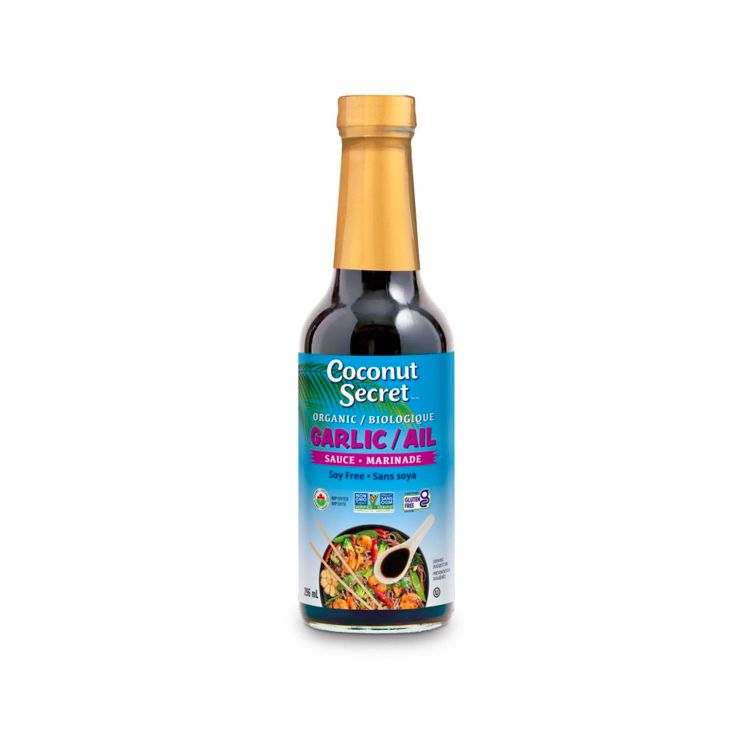 美国Coconut Secret有机大蒜酱 296ml 无大豆酱汁替代品 采用有机椰子氨基 
