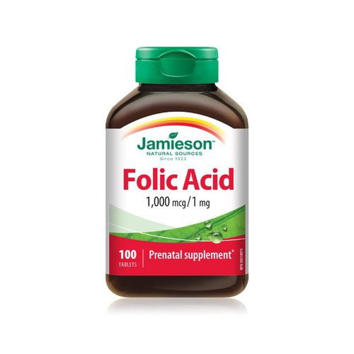 Jamieson, Folic Acid, 1000 mcg, 100 Tablets