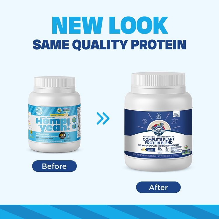 加拿大Manitoba Harvest植物有机混合蛋白粉 香草味 454克 Hemp Yeah!系列 混合豌豆/火麻仁蛋白