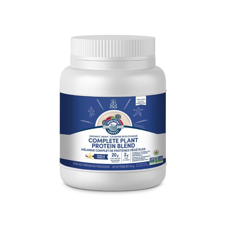 加拿大Manitoba Harvest植物有机混合蛋白粉 香草味 454克 Hemp Yeah!系列 混合豌豆/火麻仁蛋白