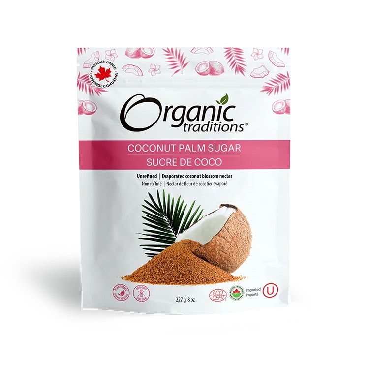 美国Organic Traditions有机椰糖 227克 低升糖指数 富含氨基酸矿物质