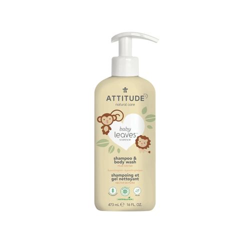 Attitude, Baby Leaves, 2-In-1 Shampoo and Body Wash, Pear Nectar, 473ml