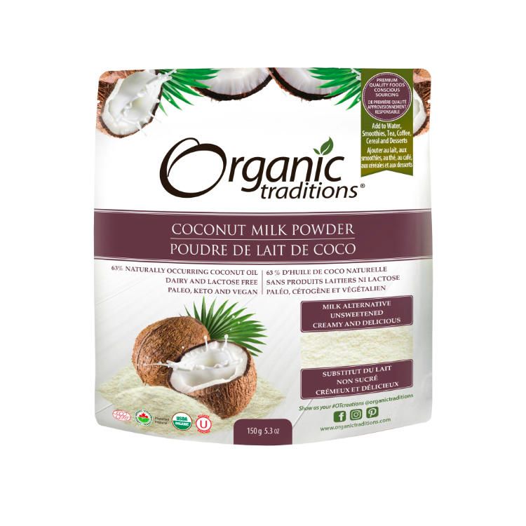 美国Organic Traditions有机椰奶粉 150克 完美牛奶替代品 增加能量消耗帮助减重