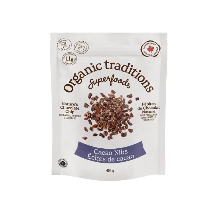 美国Organic Traditions有机可可碎 454克 富含镁铁锌 强力抗氧化