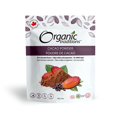 Organic Traditions, Cacao Powder, 454g
