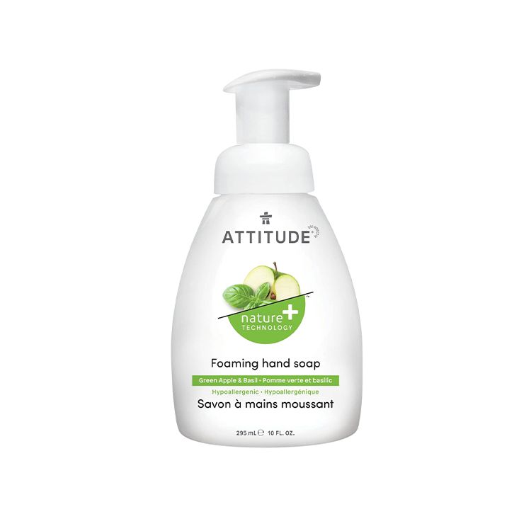 Attitude, Foaming Hand Soap, Green Apple & Basil, 295ml