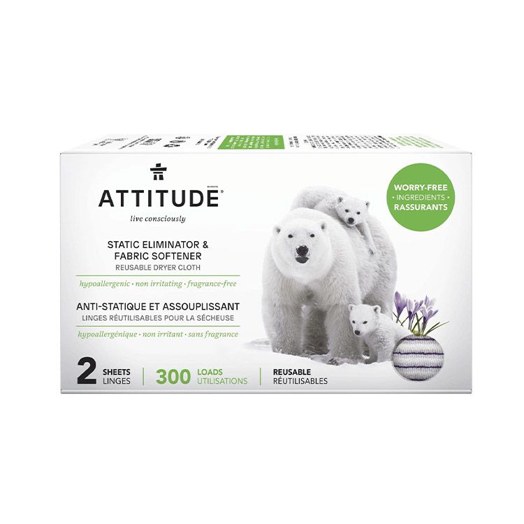 Attitude, Static Eliminator & Softener Cloth, 2 Sheets