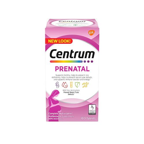 Centrum, Prenatal Complete Multivitamin, 100 Tablets