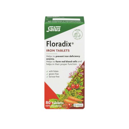 德国Salus莎露斯Floradix铁元片 80片 孕妇补血 女性补铁方便之选