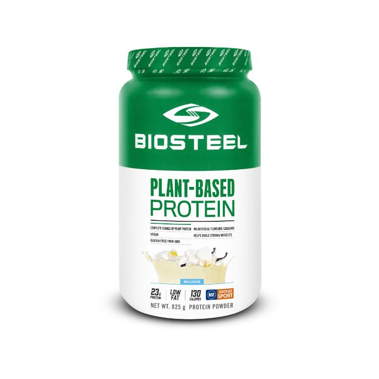 加拿大BioSteel百淬纯植物蛋白粉 825克 香草味 NSF认证 混合糙米/豌豆/南瓜蛋白 纯素食可用