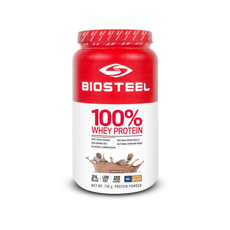 加拿大BioSteel百淬100%乳清蛋白粉 750克 巧克力味 NSF认证 帮助运动后恢复