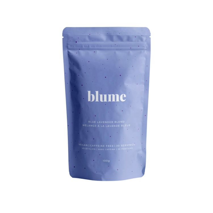 加拿大blume有机蓝色薰衣草拿铁粉 100g 添加螺旋藻 可快速制作健康拿铁 放松助眠 平衡消化