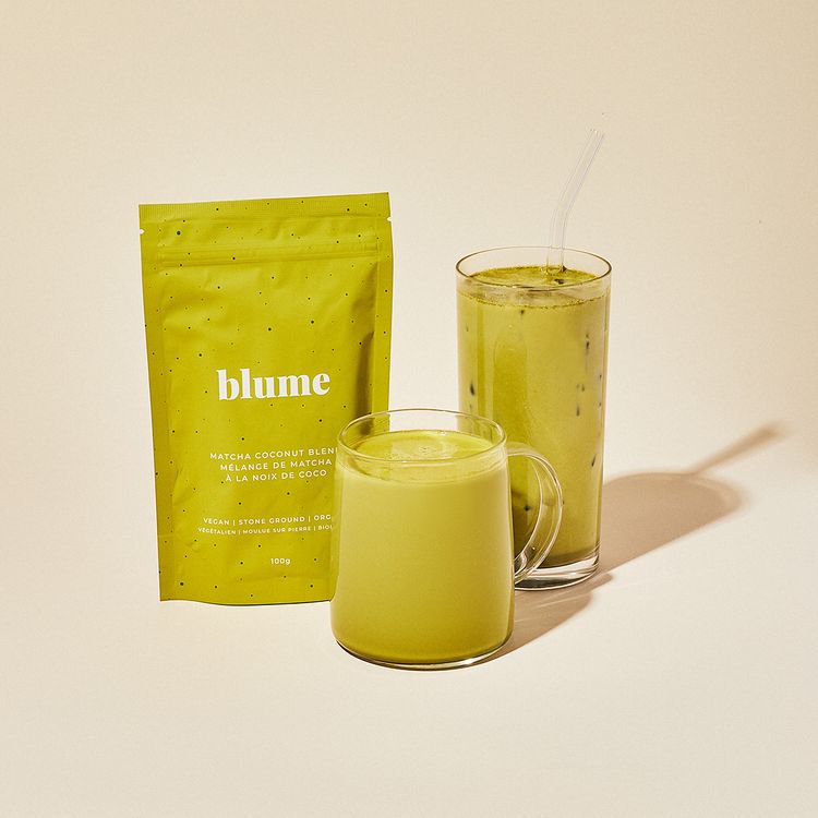加拿大blume有机抹茶椰子拿铁粉 100g 可快速制作健康拿铁 增添活力 加快燃烧卡路里