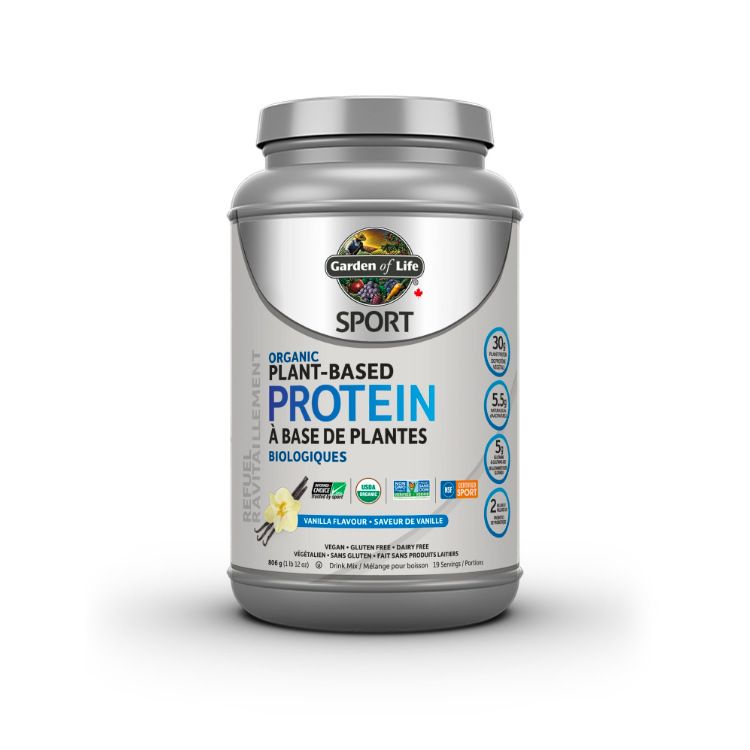 Garden of Life, Sport Organic Plant Based Protein, Vanilla, 806g