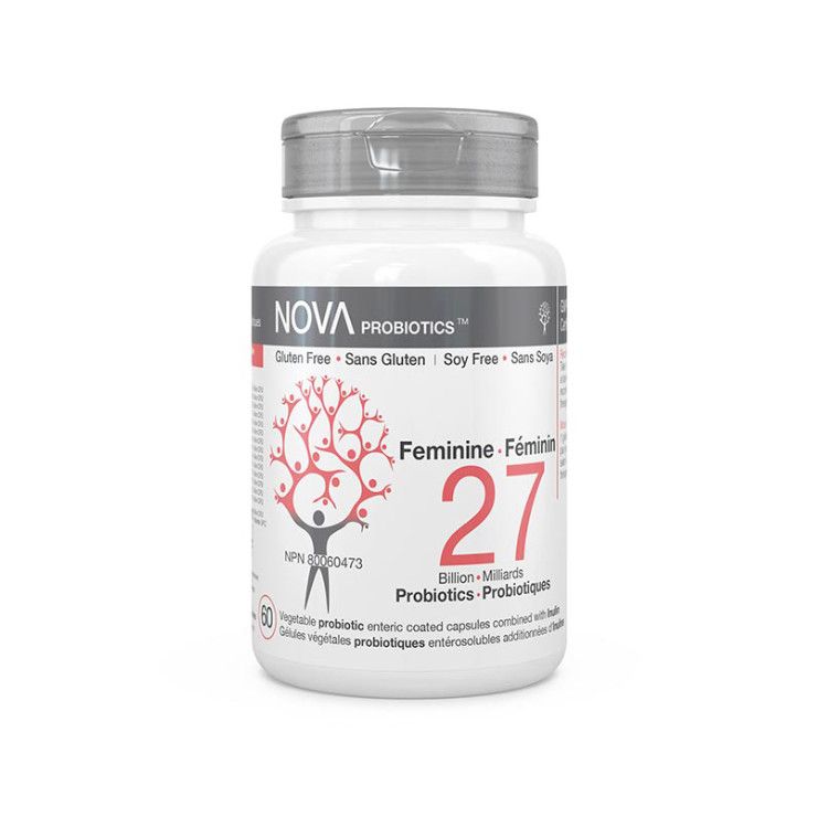 Nova Probiotics, Probiotics Feminine - 27 Billion, 60 Capsules