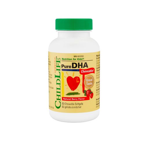 ChildLife, Pure DHA, Natural Berry Flavor, 90 Chewable Softgels